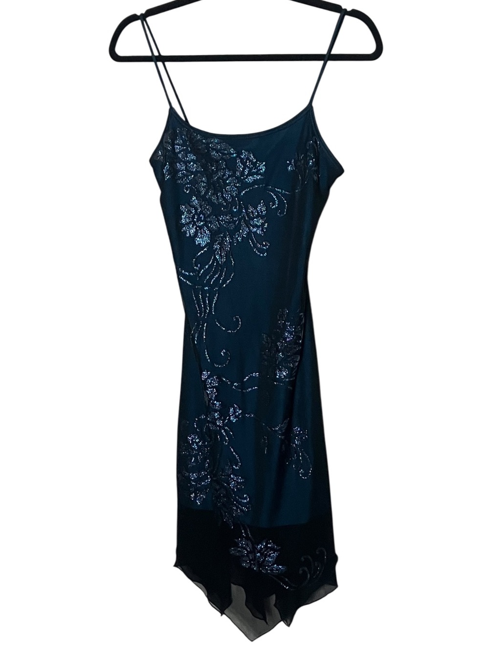 Vintage Y2K Candy Rocket Cami Dress Handkerchief Hem Glitter Whimsygoth Small